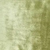 Olive-green pile velvet fabric sample with mottled texture, short dense pile, and uneven light reflection for a vintage aesthetic.